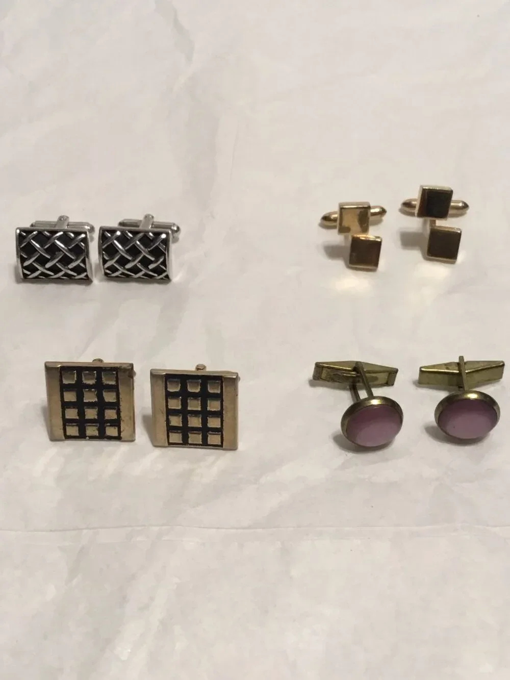 Lot of 4 vintage cuff links - Hickok & Swank, etc.